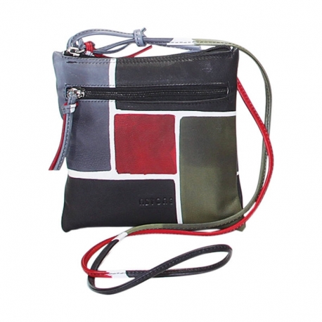 BORSA TRACOLLA ACQUERELLO BLACK SPIRE