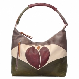BORSA ACQUERELLO TAUPE TULIPANO