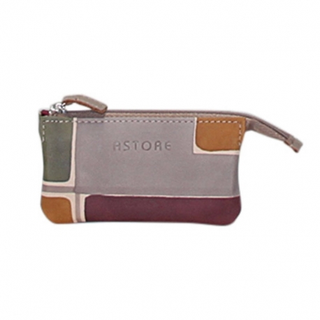 BUSTINA PORTACHIAVI TAUPE GEOMETRICO