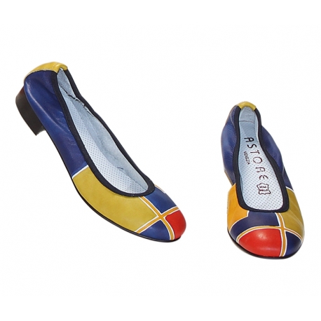 BALLERINA ACQUERELLO BLU GEOMETRICO