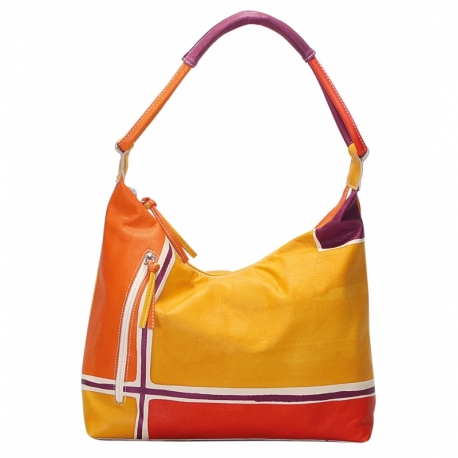BORSA ACQUERELLO PLATINO GEOMETRICO