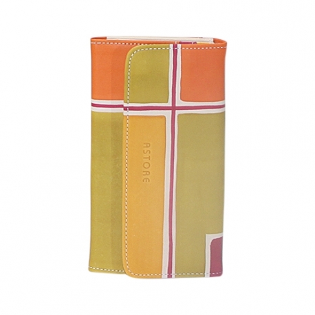 PORTAFOGLIO AVORIO GEOMETRICO