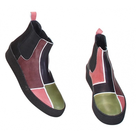 ACQUERELLO AURORA SQUARE ANKLE BOOTS