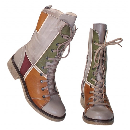 ACQUERELLO TAUPE GEOMETRICO BOOTS