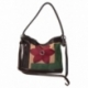 BORSA ACQUERELLO MARRONE FIORE