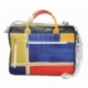 BORSA TRACOLLA BUSINESS BLU GEOMETRICO