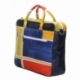 BORSA TRACOLLA BUSINESS BLU GEOMETRICO