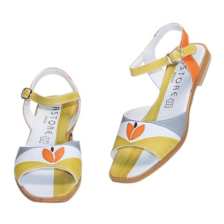 ACQUERELLO SICILY TULIP SANDALS