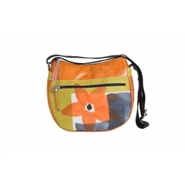 BORSA ACQUERELLO FIORE ARANCIO
