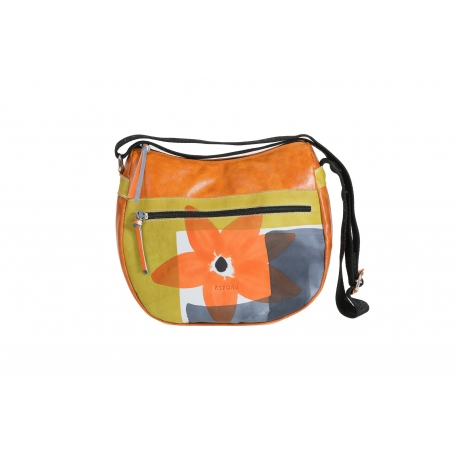 ACQUERELLO ORANGE FLOWER HANDBAG