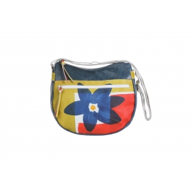 BORSA ACQUERELLO FIORE BLU