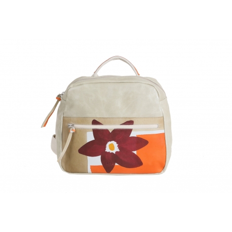 ACQUERELLO IVORY FLOWER BACKPACK