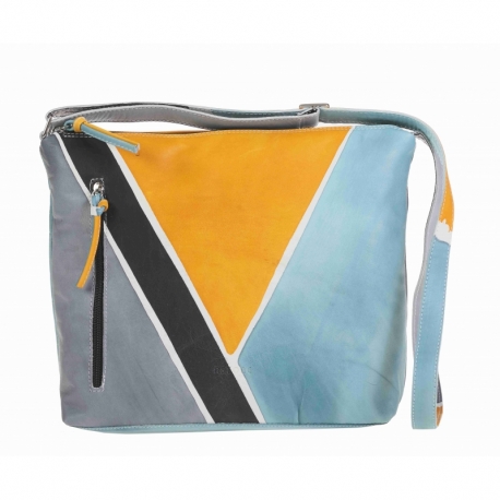 BORSA TRACOLLA ACQUERELLO SOLE TRIANGOLO