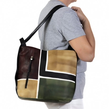 BORSA-ZAINO ACQUERELLO CAMOUFLAGE SQUARE