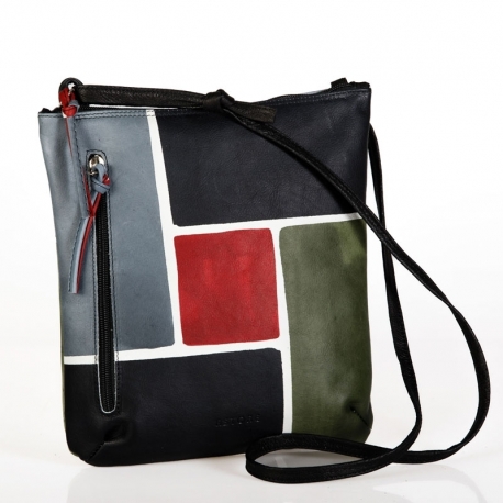 BORSA TRACOLLA ACQUERELLO BLACK SPIRE