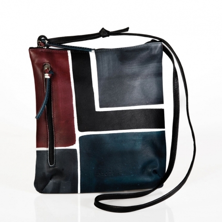 BORSA TRACOLLA ACQUERELLO WINE SQUARE