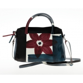 ACQUERELLO WINE FLOWER HANDBAG SMALL