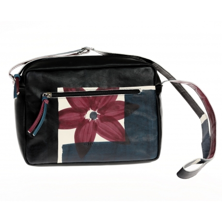 ACQUERELLO WINE FLOWER HANDBAG