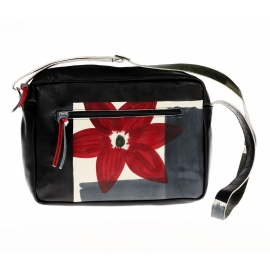 ACQUERELLO BLACK FLOWER HANDBAG