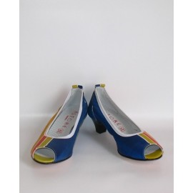 BALLERINA SPUNTATA BLU RIGHE