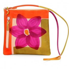 BORSA TRACOLLA ACQUERELLO AVORIO FIORE