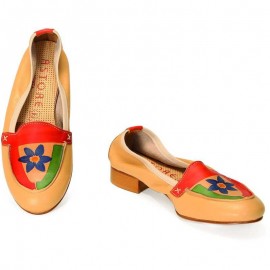 MOCASSINO ACQUERELLO NATURALE FIORE