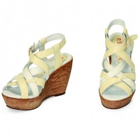 SANDALI CON ZEPPA BURRO