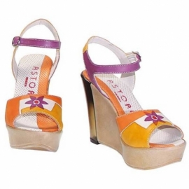 SANDALI ACQUERELLO PLATINO FIORE