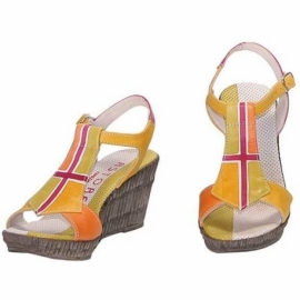 SANDALI ACQUERELLO AVORIO GEOMETRICO