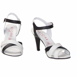 SANDALI VITELLO GHIACCIO E NERO