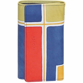 PORTAFOGLIO BLU GEOMETRICO