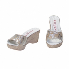 SANDALI SILVER ANIMALIER PITONATO AVORIO