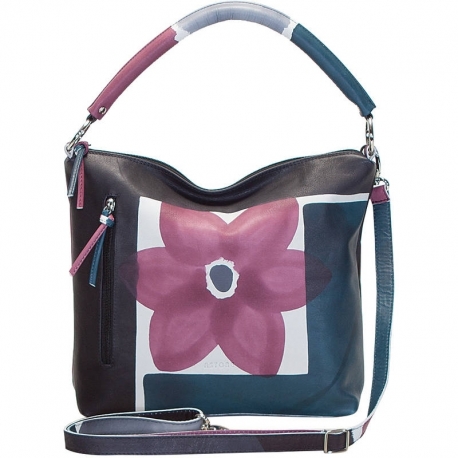 HANDBAG ACQUERELLO WINE FIORE