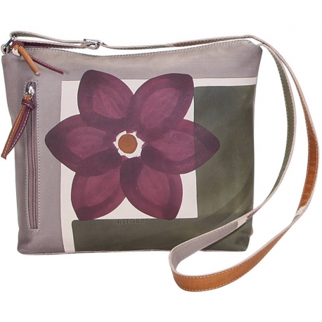 ACQUERELLO TAUPE FIORE ACROSS BODY BAG