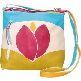 BORSA TRACOLLA ACQUERELLO CREMA TULIPANO