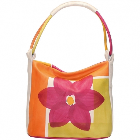 BORSA ACQUERELLO AVORIO FIORE