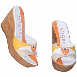 SANDALI CON ZEPPA ACQUERELLO DUNE TULIPANO