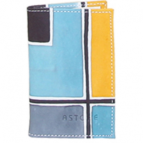 PORTA CARTE DI CREDITO ACQUERELLO SOLE GEOMETRICO