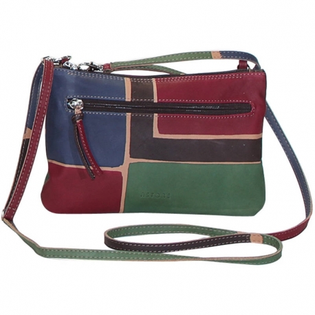 BORSA PICCOLA ACQUERELLO MARRONE SQUARE