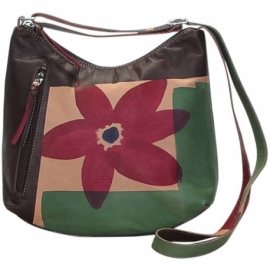 ACQUERELLO MARRONE FIORE HANDBAG