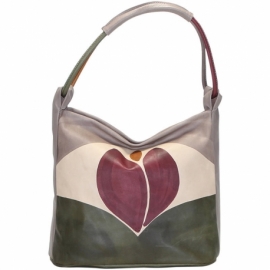BORSA ACQUERELLO TAUPE TULIPANO