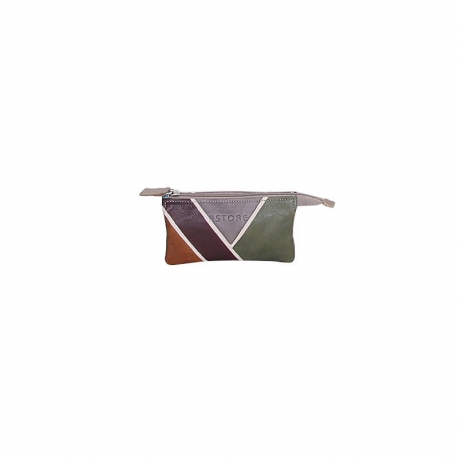 TAUPE TRIANGOLO SACHET KEY HOLDER