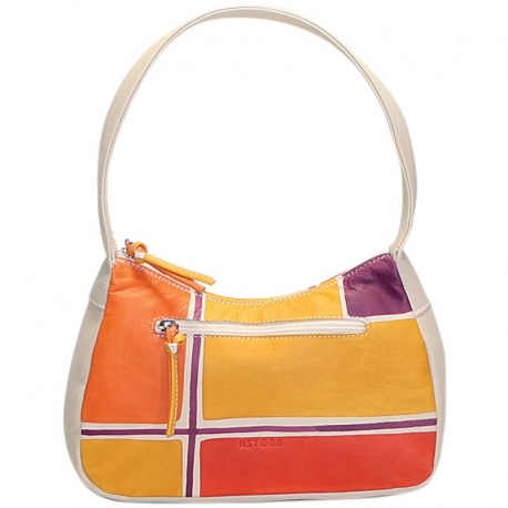 BORSA ACQUERELLO PLATINO GEOMETRICO