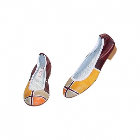 ACQUERELLO DUNE GEOMETRICO BALLERINA PUMPS